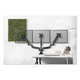 Adaptivergo Triple Arm With Usb For 32" Monitors, 360 Deg Rotation, +90--90 Deg Tilt, 90 Deg Pan, Black, Supports 15.4 Lb