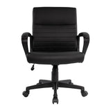 Alera Breich Series Manager Chair, Supports Up To 275 Lbs, 16.73" To 20.39" Seat Height, Black Seat-back, Black Base