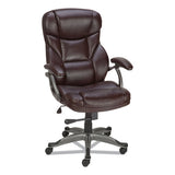 Alera Birns Series High-back Task Chair, Supports Up To 250 Lb, 18.11" To 22.05" Seat Height, Brown Seat-back, Chrome Base