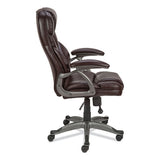 Alera Birns Series High-back Task Chair, Supports Up To 250 Lb, 18.11" To 22.05" Seat Height, Brown Seat-back, Chrome Base