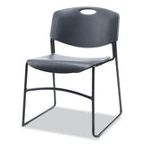 Alera Resin Stacking Chair, Supports Up To 275 Lb, Black Seat-back, Black Base, 4-carton