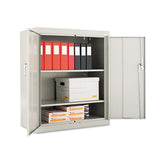 Assembled 42" High Storage Cabinet, W-adjustable Shelves, 36w X 18d, Light Gray