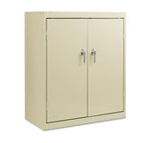 Assembled 42" High Storage Cabinet, W-adjustable Shelves, 36w X 18d, Putty