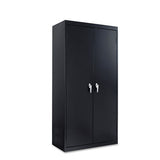 Assembled 72" High Storage Cabinet, W-adjustable Shelves, 36w X 18d, Black