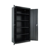 Assembled 72" High Storage Cabinet, W-adjustable Shelves, 36w X 18d, Black