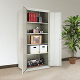 Assembled 78" High Storage Cabinet, W-adjustable Shelves, 36w X 24d, Light Gray