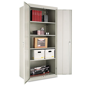 Assembled 78" High Storage Cabinet, W-adjustable Shelves, 36w X 24d, Light Gray