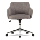 Alera Captain Series Mid-back Chair, Supports Up To 275 Lbs, Gray Tweed Seat-gray Tweed Back, Chrome Base