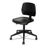 Alera Wl Series Workbench Stool, 25" Seat Height, Supports Up To 250 Lbs., Black Seat-black Back, Black Base