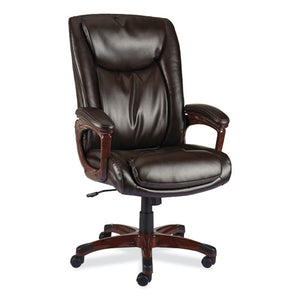 Alera Darnick Series Manager Chair, Supports Up To 275 Lbs, 17.13" To 20.12" Seat Height, Brown Seat-back, Brown Base