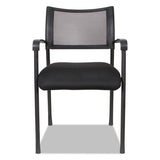 Alera Eikon Series Stacking Mesh Guest Chair, Black Seat-black Back, Black Base, 2-carton