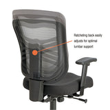 Alera Elusion Series Mesh Mid-back Swivel-tilt Chair, Supports Up To 275 Lbs, Black Seat-black Back, Black Base