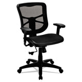 Alera Elusion Series Mesh Mid-back Swivel-tilt Chair, Supports Up To 275 Lbs, Black Seat-black Back, Black Base