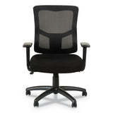 Alera Elusion Ii Series Mesh Mid-back Swivel-tilt Chair With Adjustable Arms, Up To 275 Lbs, Black Seat-back, Black Base