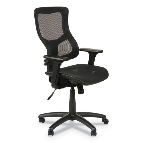Alera Elusion Ii Series Suspension Mesh Mid-back Synchro With Seat Slide Chair, Up To 275 Lbs, Black Seat-back, Black Base