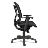 Alera Eon Series Multifunction Mid-back Suspension Mesh Chair, Supports Up To 275 Lbs, Black Seat-black Back, Black Base