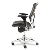 Alera Eq Series Ergonomic Multifunction Mid-back Mesh Chair, Supports Up To 250 Lbs., Black Seat-black Back, Aluminum Base