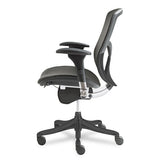 Alera Eq Series Ergonomic Multifunction Mid-back Mesh Chair, Supports Up To 250 Lbs., Black Seat-black Back, Black Base