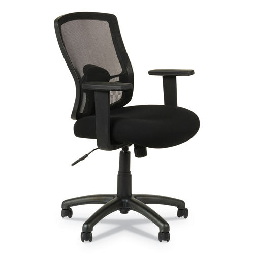 Alera Etros Series Mesh Mid-back Chair, Supports Up To 275 Lbs, Black Seat-black Back, Black Base