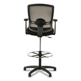 Alera Etros Series Mesh Stool, 36.13" Seat Height, Supports Up To 275 Lbs, Black Seat-black Back, Black Base