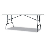 Fold-in-half Resin Folding Table, 72w X 29.63d X 29.25h, White