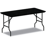 Wood Folding Table, Rectangular, 48w X 23 7-8d X 29h, Mahogany