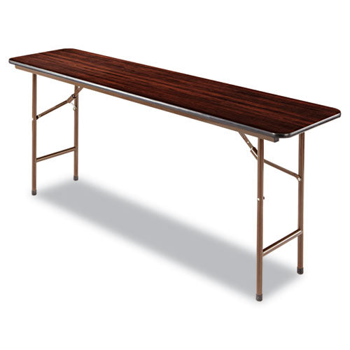 Wood Folding Table, Rectangular, 71 7-8w X 17 3-4d X 29 1-8h, Mahogany