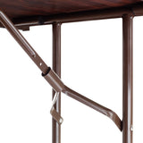 Wood Folding Table, Rectangular, 71 7-8w X 29 7-8d X 29 1-8h, Mahogany