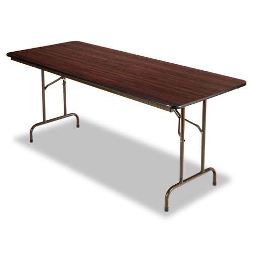 Wood Folding Table, Rectangular, 71 7-8w X 29 7-8d X 29 1-8h, Mahogany