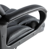 Alera Fraze Executive High-back Swivel-tilt Leather Chair, Supports Up To 275 Lbs, Black Seat-black Back, Black Base