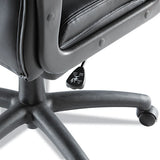 Alera Fraze Executive High-back Swivel-tilt Leather Chair, Supports Up To 275 Lbs, Black Seat-black Back, Black Base