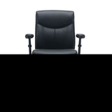 Alera Harthope Leather Task Chair, Supports Up To 275 Lb, Black Seat-back, Black Base