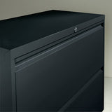 Lateral File, 2 Legal-letter-size File Drawers, Black, 30" X 18" X 28"