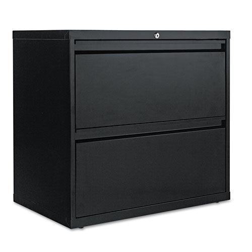 Lateral File, 2 Legal-letter-size File Drawers, Black, 30