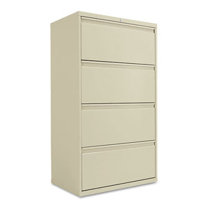 Lateral File, 4 Legal-letter-size File Drawers, Putty, 30" X 18" X 52.5"