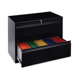 Lateral File, 2 Legal-letter-size File Drawers, Black, 36" X 18" X 28"