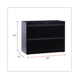 Lateral File, 2 Legal-letter-size File Drawers, Black, 36" X 18" X 28"