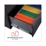 Lateral File, 2 Legal-letter-size File Drawers, Black, 36" X 18" X 28"
