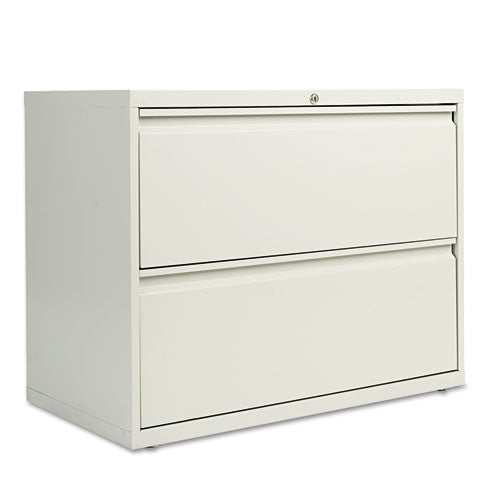 Lateral File, 2 Legal-letter-size File Drawers, Light Gray, 36