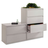 Lateral File, 4 Legal-letter-size File Drawers, Light Gray, 36" X 18" X 52.5"
