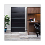 Lateral File, 5 Legal-letter-a4-a5-size File Drawers, Black, 36" X 18" X 64.25"