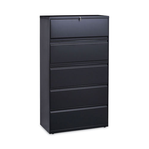 Lateral File, 5 Legal-letter-a4-a5-size File Drawers, Charcoal, 36