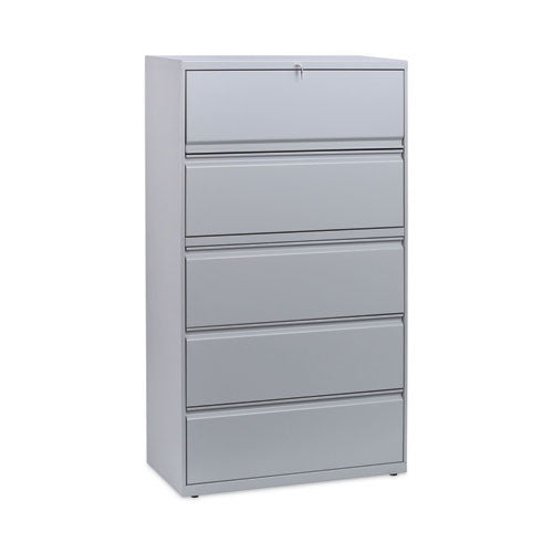 Lateral File, 5 Legal-letter-a4-a5-size File Drawers, Light Gray, 36