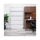 Lateral File, 5 Legal-letter-a4-a5-size File Drawers, Light Gray, 36" X 18" X 64.25"