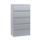 Lateral File, 5 Legal-letter-a4-a5-size File Drawers, Light Gray, 36" X 18" X 64.25"