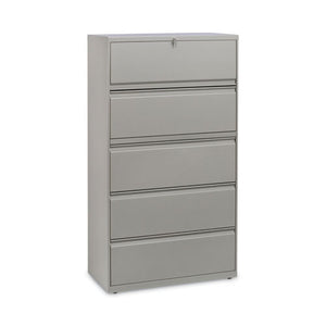Lateral File, 5 Legal-letter-a4-a5-size File Drawers, Putty, 36" X 18" X 64.25"