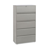 Lateral File, 5 Legal-letter-a4-a5-size File Drawers, Putty, 36" X 18" X 64.25"