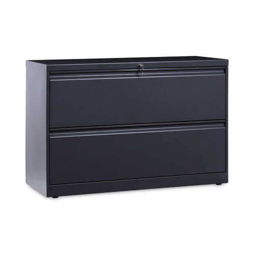 Lateral File, 2 Legal-letter-size File Drawers, Charcoal, 42