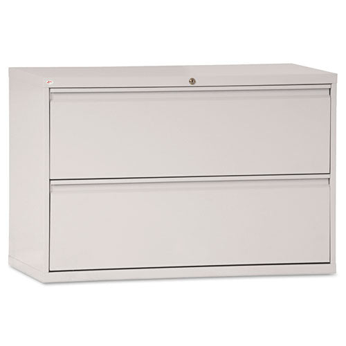 Lateral File, 2 Legal-letter-size File Drawers, Light Gray, 42