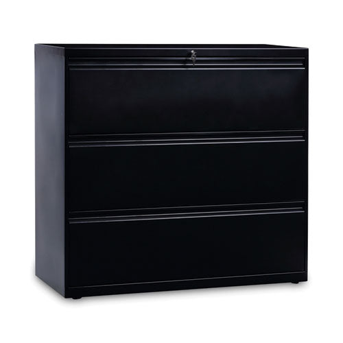 Lateral File, 3 Legal-letter-a4-a5-size File Drawers, Black, 42